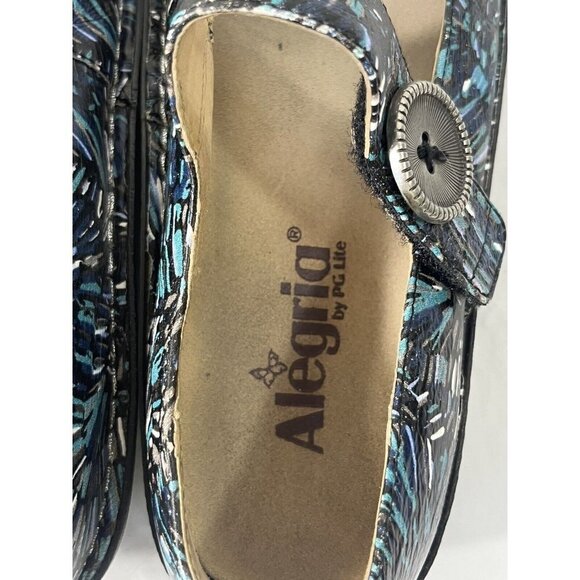 Alegria Paloma Blue Collage Clogs size 7 - Picture 10 of 15